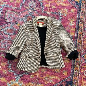 Anthropologie Black/Cream Patterned Blazer